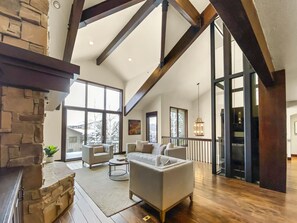 Smart TV, fireplace - 2744 The Cove! Modern Luxury w/ Elevator, Hot Tub, Pool, AC, Shuttle to Slopes! (Park City)