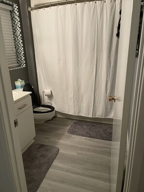 Hair dryer, towels