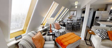 Televisie en een open haard