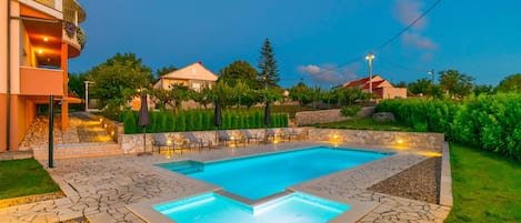 A heated pool