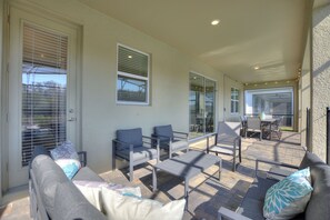 Outdoor dining - Magnificent Views over Water, Private Pool, Spa - First Class Home! (Kissimmee)