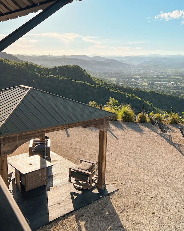 Terrace/patio - Hilltop Getaway • Heated Private Pool and Parking (Añasco)