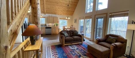 Smart TV, chimenea, Netflix y Hulu