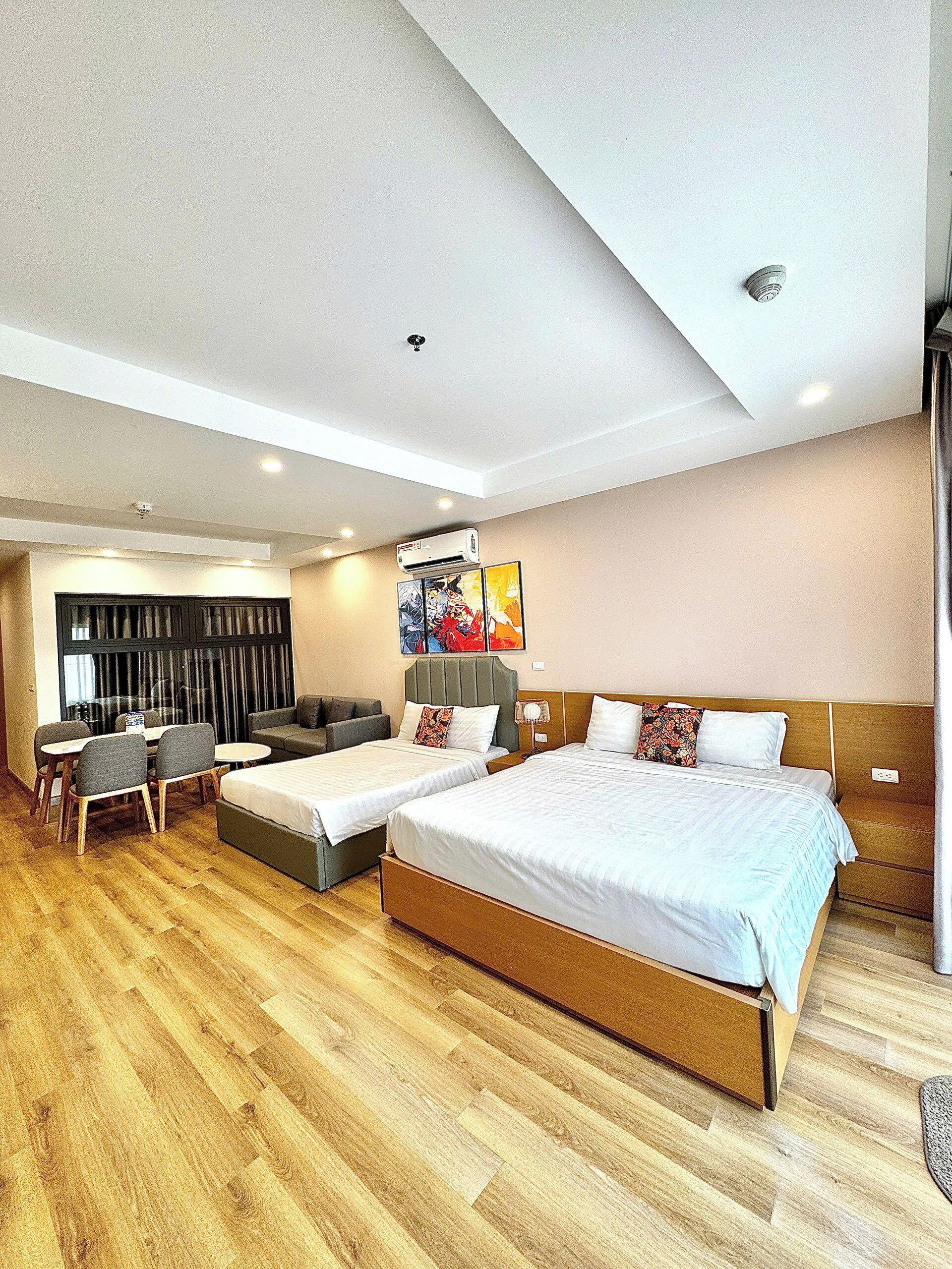 Family Studio Suite, Multiple Beds, Balcony, Sea Facing | Egyptian cotton sheets, premium bedding, memory foam beds