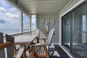 Outdoor dining - Sea Banks 204, Two Bedroom, Two Bathroom, Oceanfront (Garden City Beach)