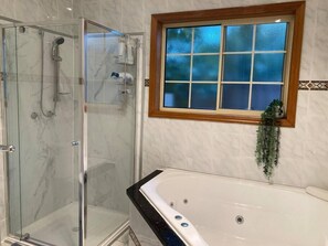 Bathtub, hair dryer