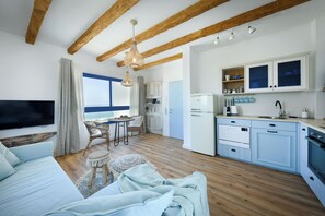 Apartment | Living area - Authentic Beachfront Apartment (Nahariya)