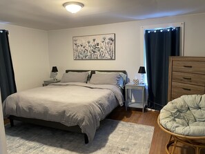 2 bedrooms, iron/ironing board, travel cot, WiFi