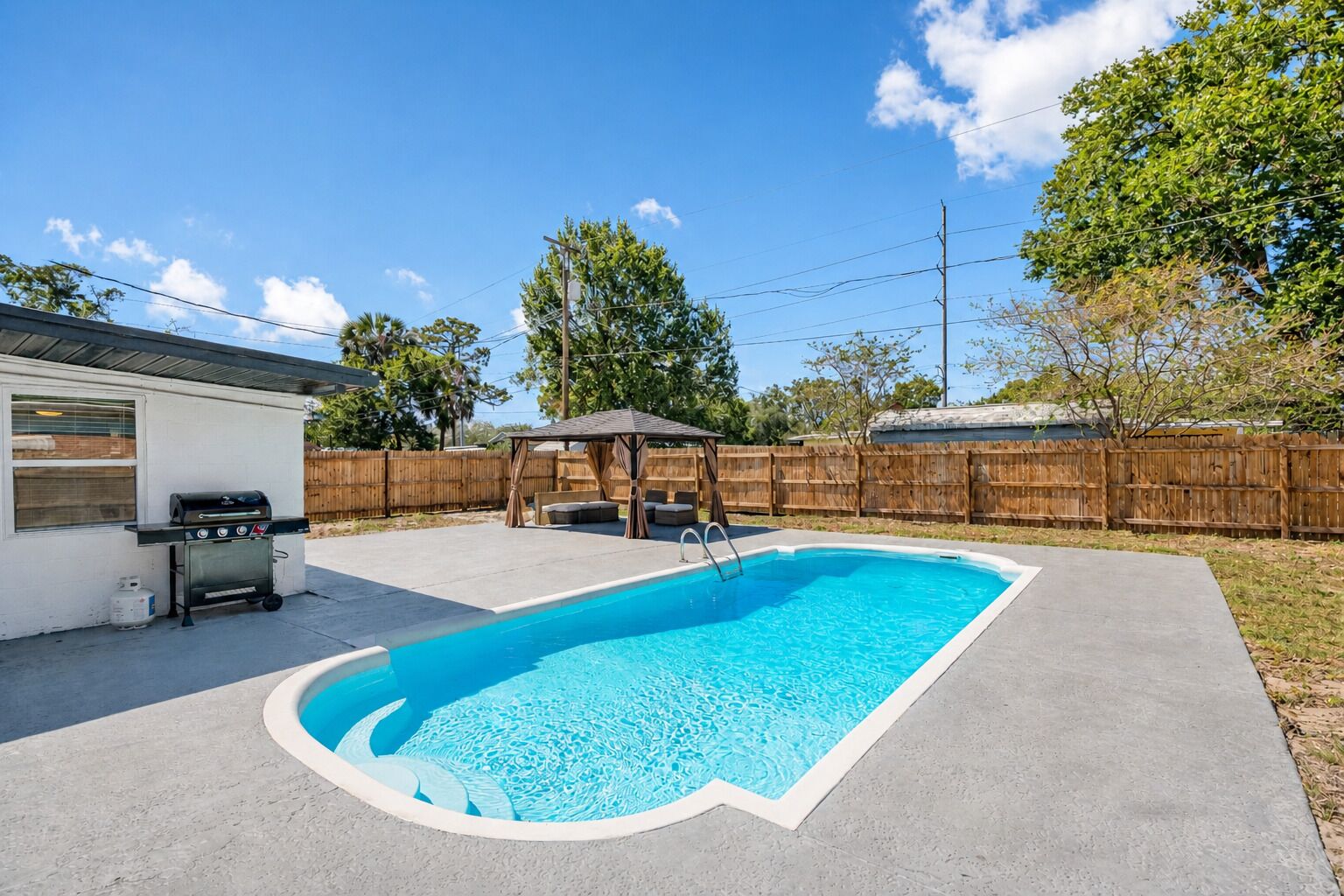 A heated pool