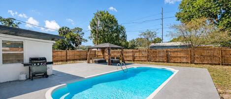 A heated pool