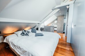 Apartment | 1 Schlafzimmer, laptopgeeigneter Arbeitsplatz, Bügeleisen/Bügelbrett
