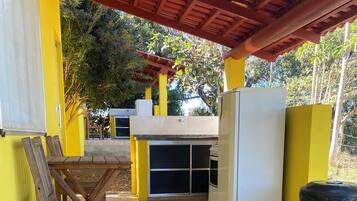 屋外ダイニングエリア