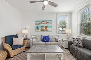 House, Multiple Beds, Pool Access, Ocean View | Living area | 40-inch TV with digital channels - Book This Top Rated Luxury Home in Seagrove Now! Private Pool! (Santa Rosa Beach)