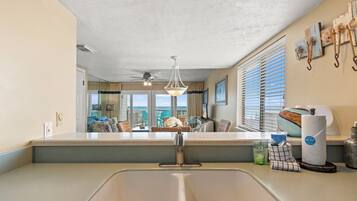 House, Multiple Beds, Patio, Ocean View | Living area | 40-inch TV with digital channels