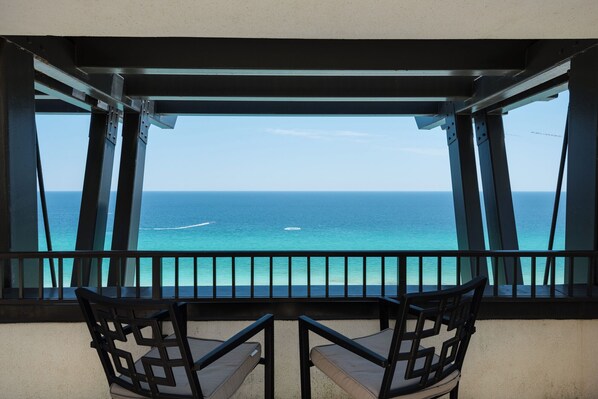 Condo, 1 King Bed with Sofa bed, Balcony, Ocean View | Property grounds - Warm and Inviting 1 Bd 1 Ba Condo With Breathtaking Gulf Views (Panama City Beach)