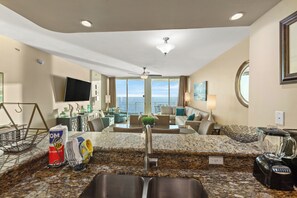 40-吋電視，提供有線頻道