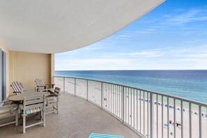 Condo, Multiple Beds, Patio, Ocean View | Property grounds - NEW Property! Vacation Right on the Gulf in Sand & Seafoam Villa. Sleeps 6! (Panama City Beach)