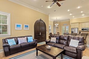 42-inch flat-screen TV with cable channels, TV - Luxury Home in Palmeira Village w Private Pool, Steps to Beach for 12! (Santa Rosa Beach)