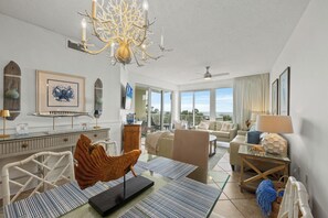 Condo, Multiple Beds, Pool Access, Ocean View | Living area | 40-inch TV with digital channels - Fun In The Sun! Crescent at Miramar - Gulf Front+beach Chairs (Miramar Beach)