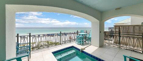 Outdoor pool, a heated pool