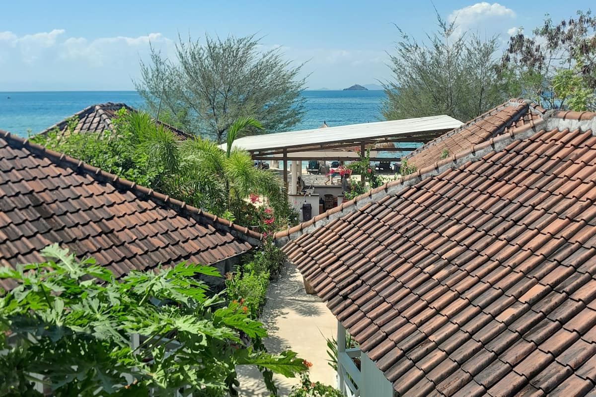 Deluxe loft, 2 slaapkamers, balkon, uitzicht op oceaan | Uitzicht vanaf balkon