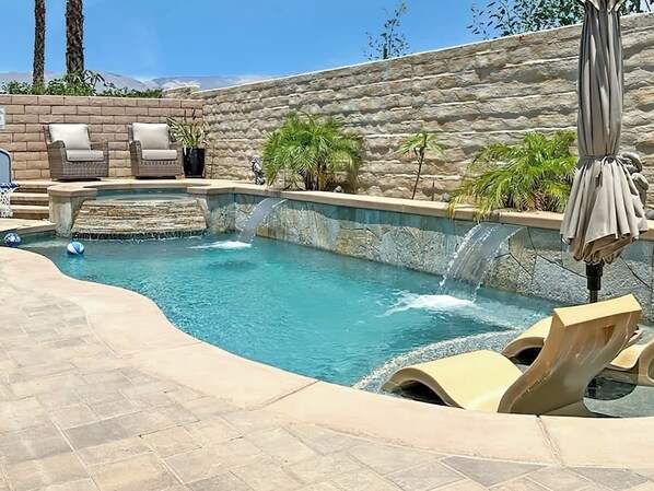 Outdoor pool, a heated pool