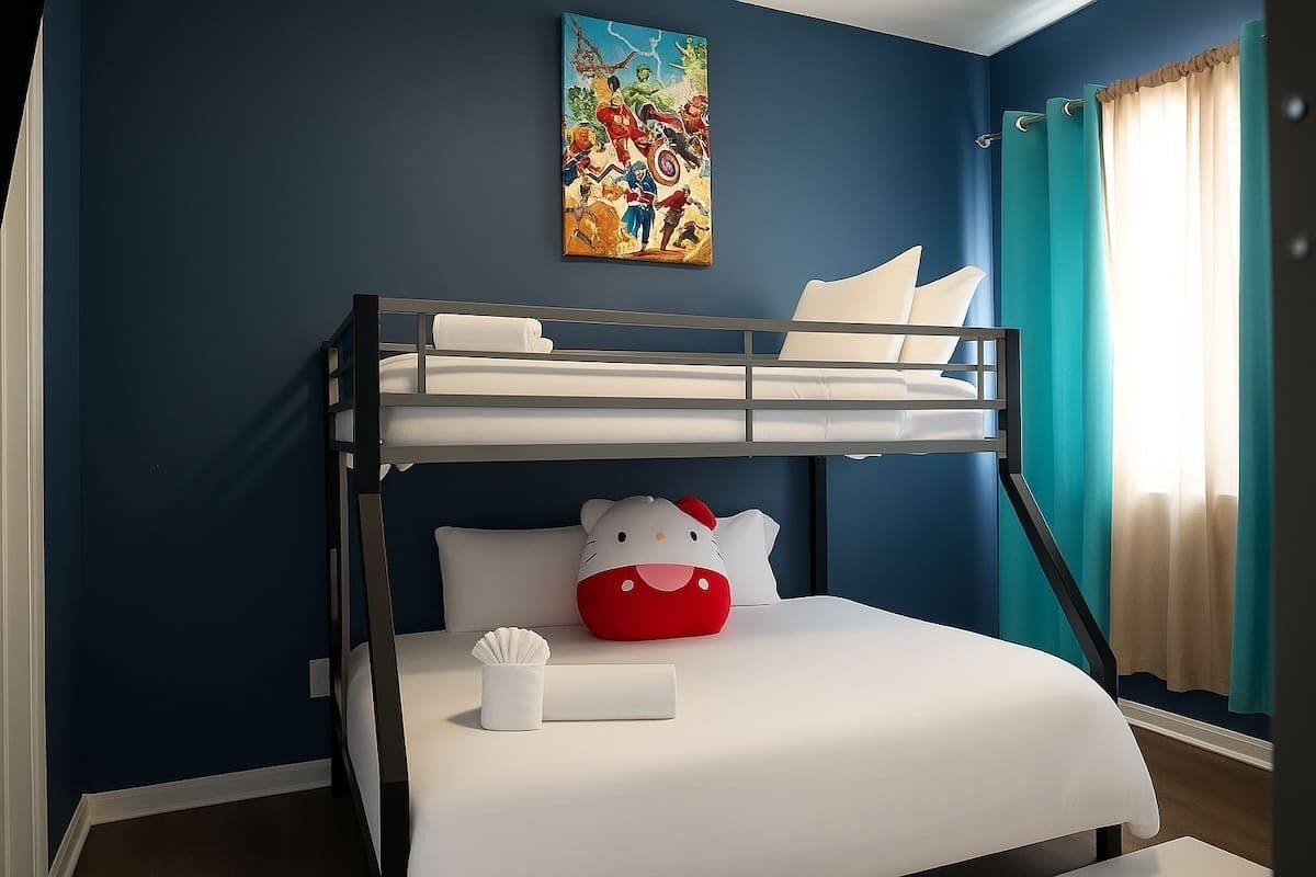 4 soverom, skrivebord, strykejern/-brett og wi-fi (inkludert)