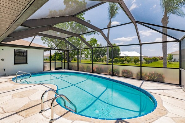 Outdoor pool, a heated pool