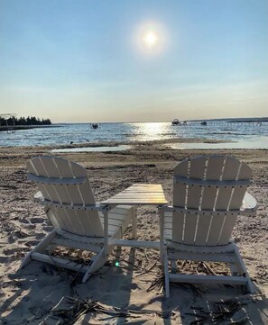 Sun-loungers, beach towels