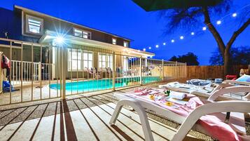 Piscine extérieure, piscine chauffée