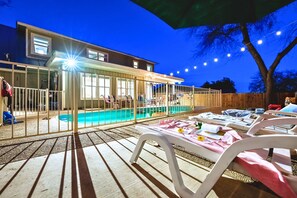 Outdoor pool, a heated pool