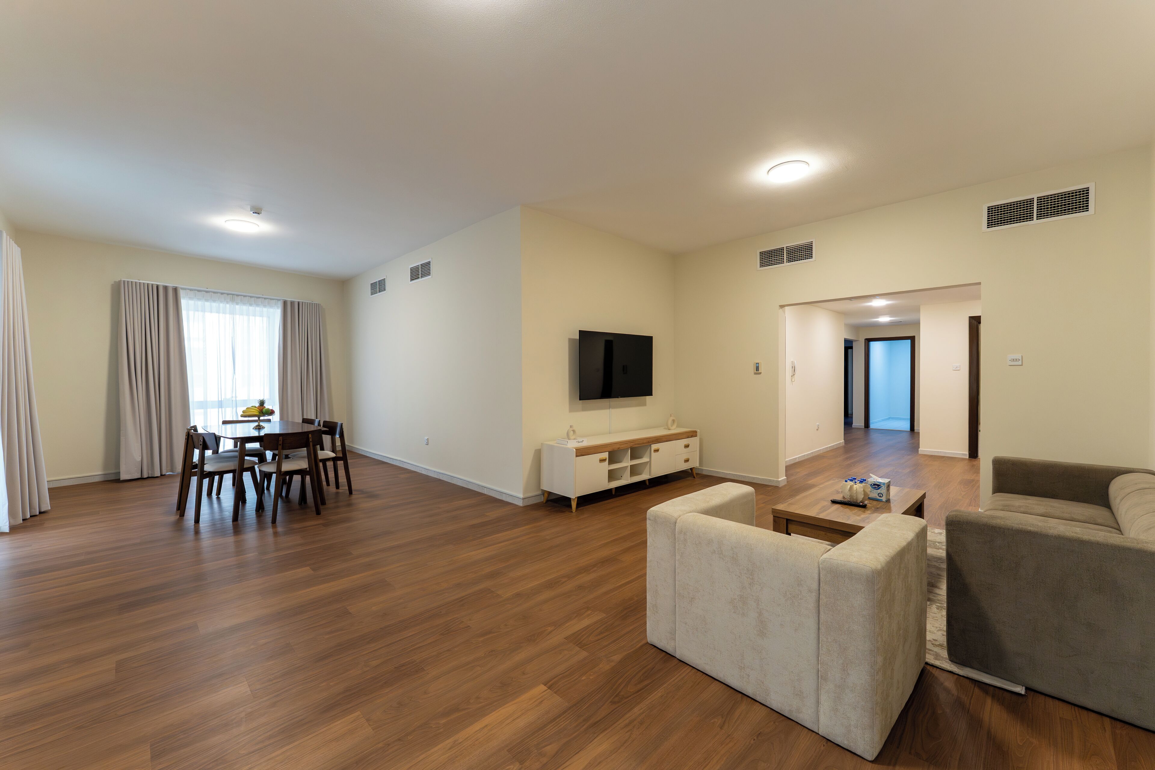 Apartment | Living area | 50-inch LED TV with digital channels