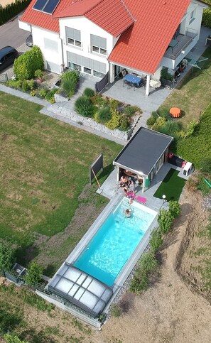 Outdoor pool, a heated pool