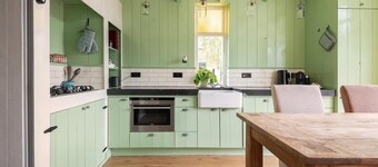 Characteristic farmhouse on the dike