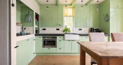 Characteristic farmhouse on the dike