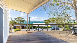 Outdoor dining - Dukes , 31 Gloucester St - spectacular water views and the added comfort of air conditioning and Wi-Fi (Nelson Bay)