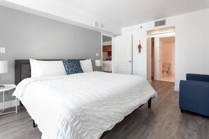 1 間睡房、熨斗/熨衫板、免費 Wi-Fi、床單