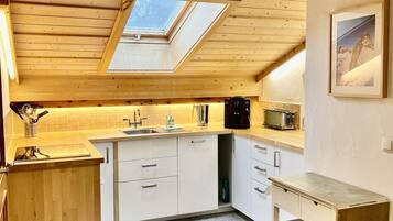 Fridge, oven, stovetop, dishwasher