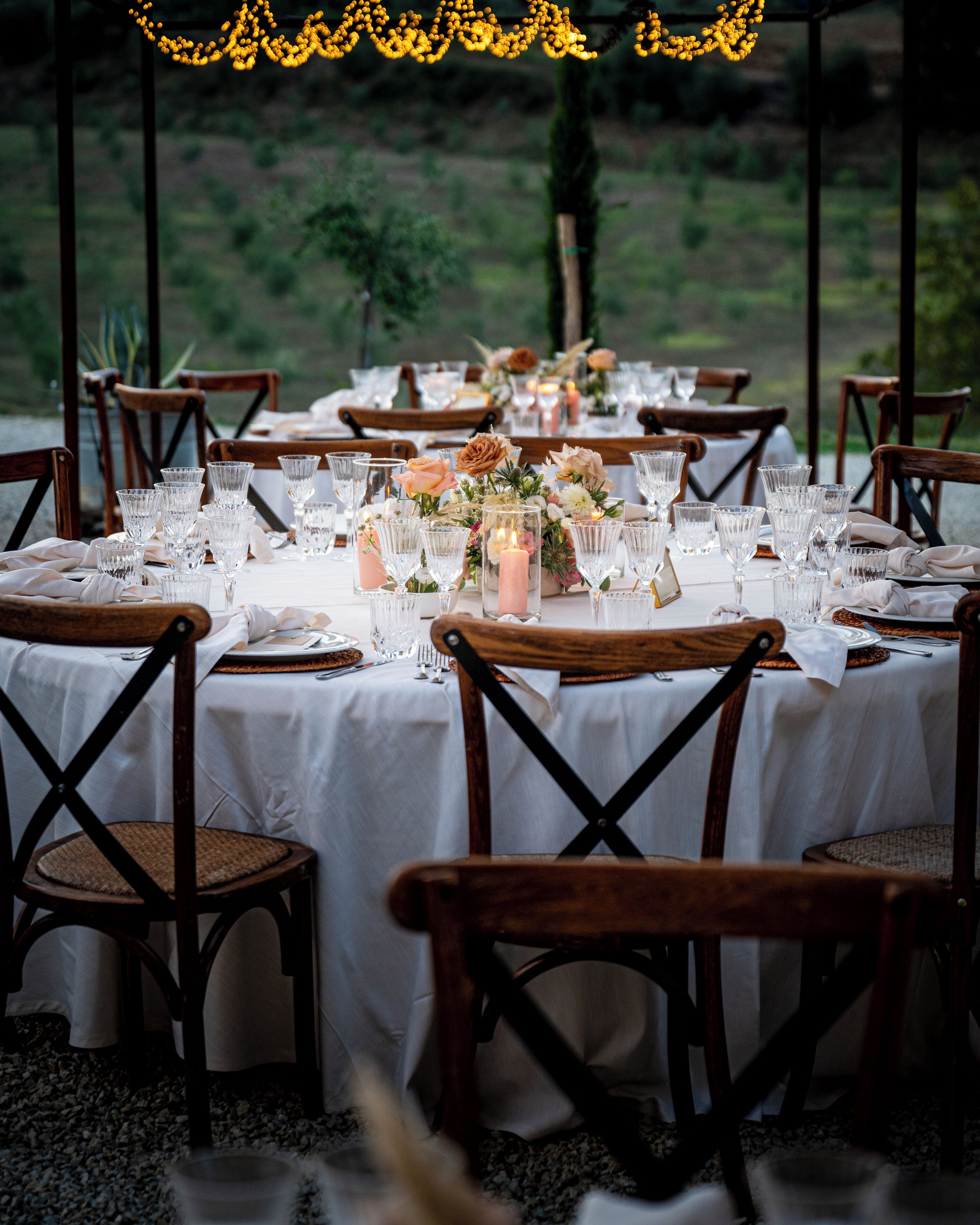 Outdoor wedding area