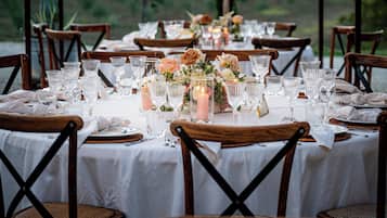 Outdoor wedding area