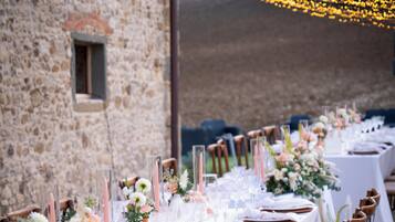 Área externa para casamento