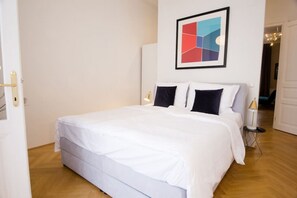 2 bedrooms, iron/ironing board, travel crib, free WiFi