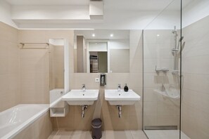 Hair dryer, towels