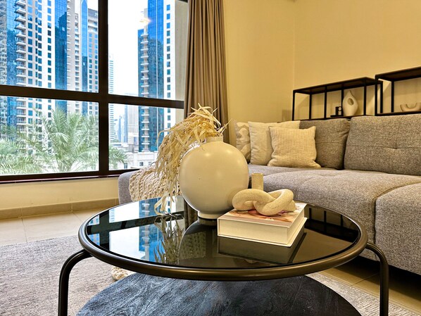 Classic Apartment | Living area | 58-inch Smart TV with cable channels, TV