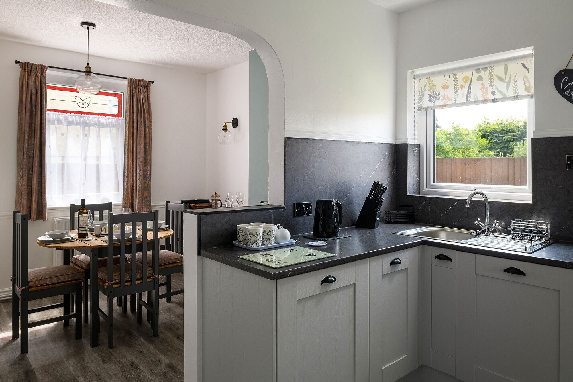 Fridge, microwave, oven, toaster