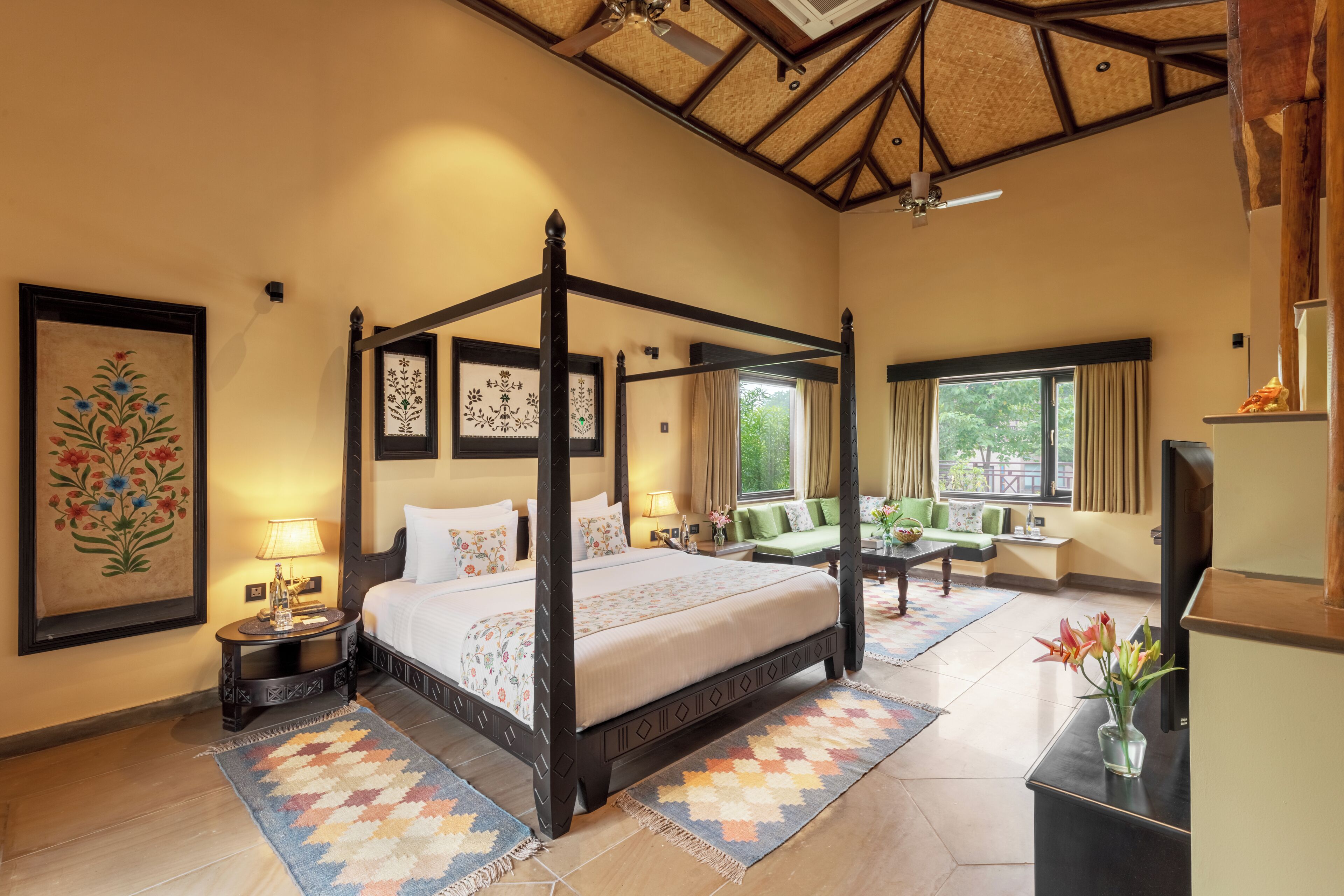 Premium bedding, minibar, desk, laptop workspace