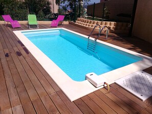 Outdoor pool, a heated pool - T3 - Ground floor - With swimming pool - Classification 5 * furnished accommodation (Piana)