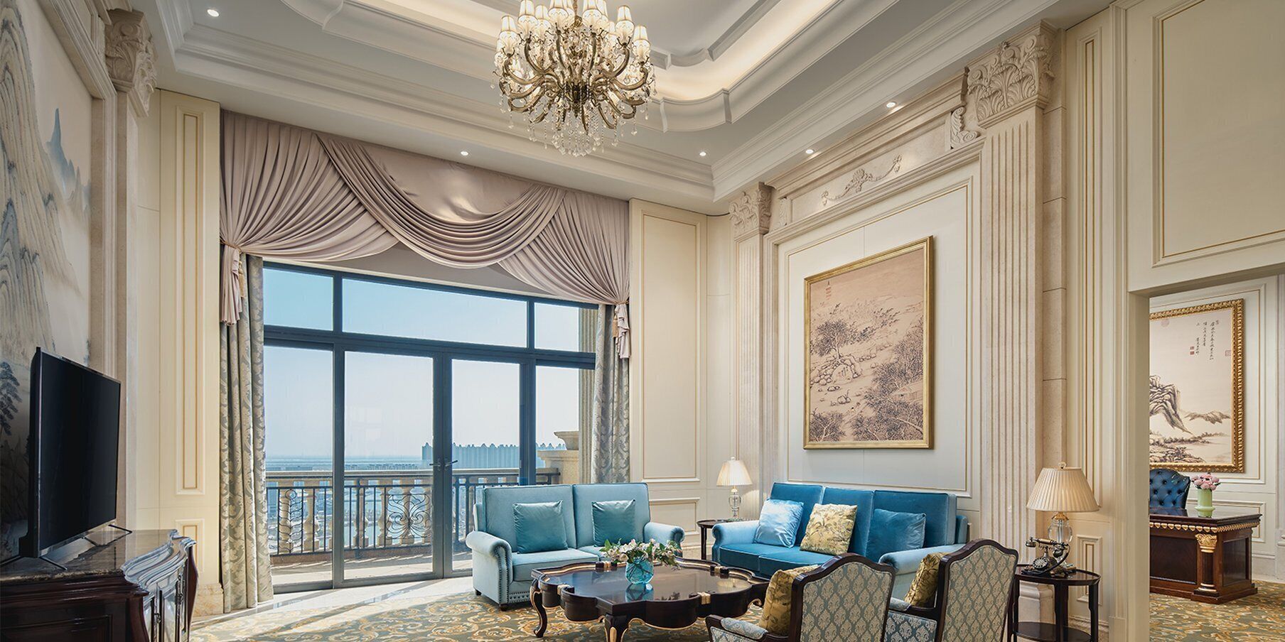 Grand Suite, 1 King Bed, Lake View | Desk, laptop workspace, free cribs/infant beds, free WiFi