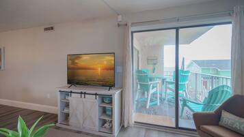 Condo, Multiple Beds, Balcony, Ocean View (Bethy’s Beachy Beauty) | Living area | 42-inch flat-screen TV with digital channels
