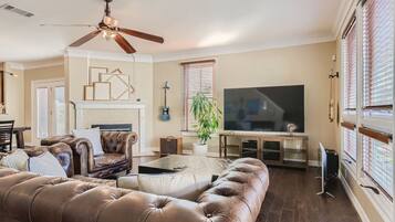 Televisión, chimenea